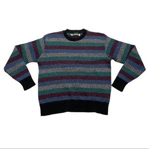 Boundary Waters Vintage Striped Knit Crewneck Sweater Made in USA Men’s Size XL